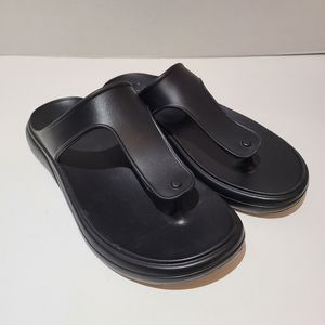 Stuart Weitzman‎ Stuflex T-Strap Slide Black NWOT Size 9